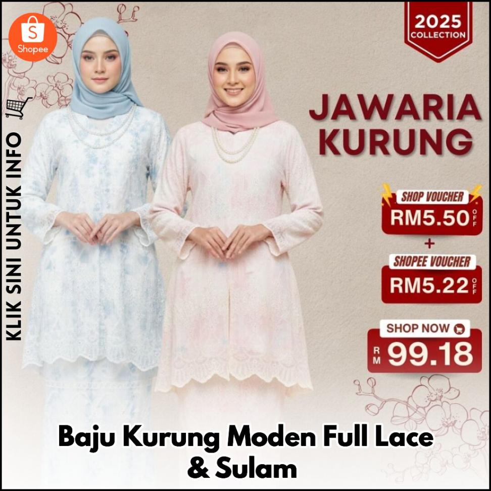 Baju Kurung Moden Full Lace & Sulam