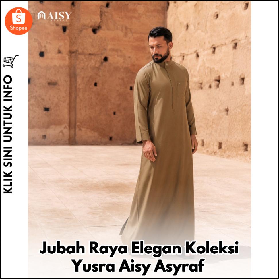 Jubah Raya Elegan Koleksi Yusra Aisy Asyraf