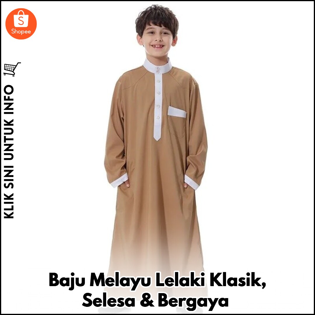 Baju Melayu Lelaki Klasik, Selesa & Bergaya
