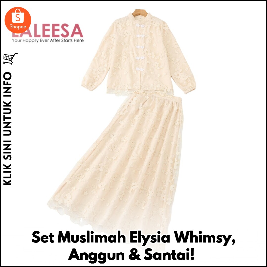 Set Muslimah Elysia Whimsy, Anggun & Santai!