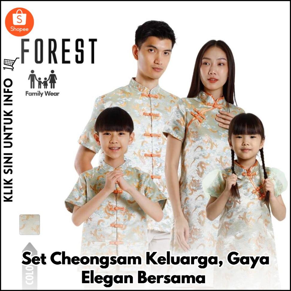 Set Cheongsam Keluarga, Gaya Elegan Bersama