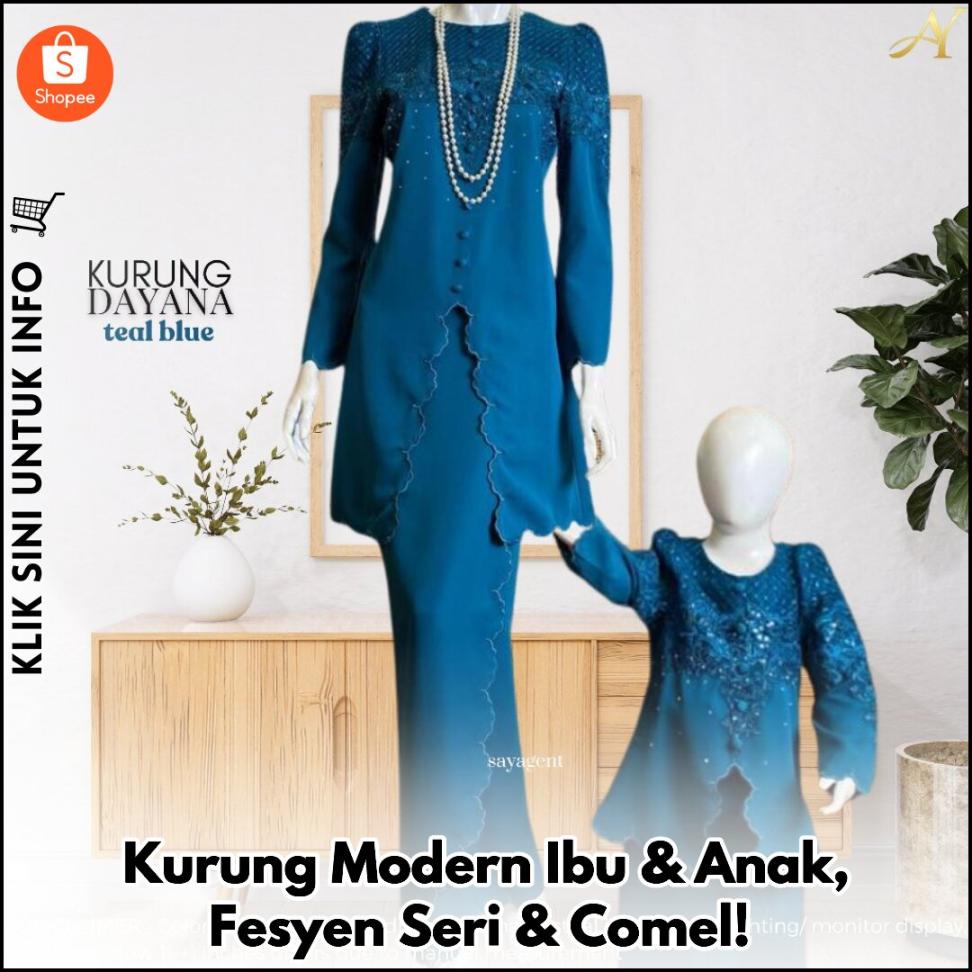 Kurung Modern Ibu & Anak, Fesyen Seri & Comel!