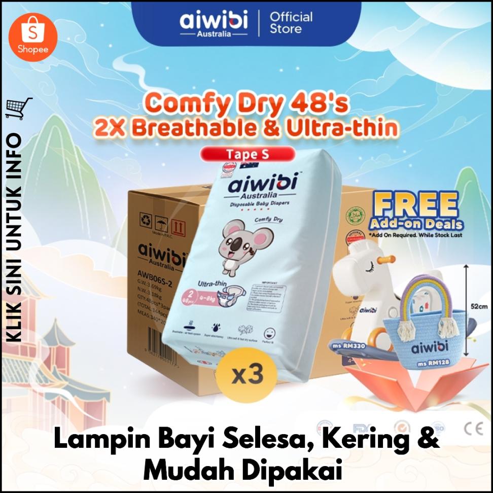 Lampin Bayi Selesa, Kering & Mudah Dipakai