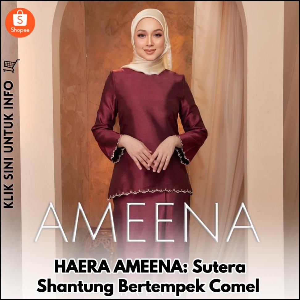 HAERA AMEENA: Sutera Shantung Bertempek Comel