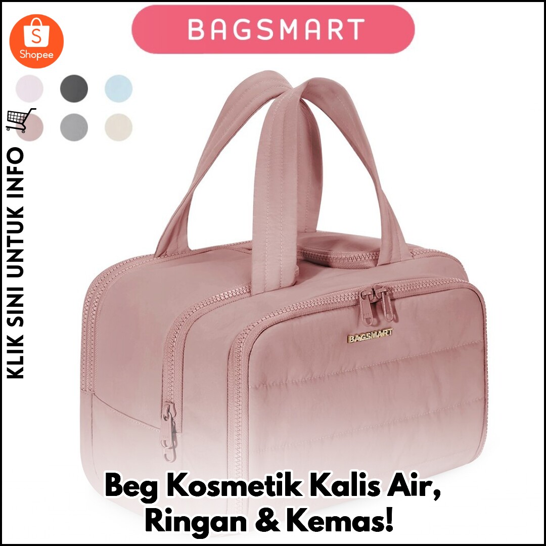 Beg Kosmetik Kalis Air, Ringan & Kemas!