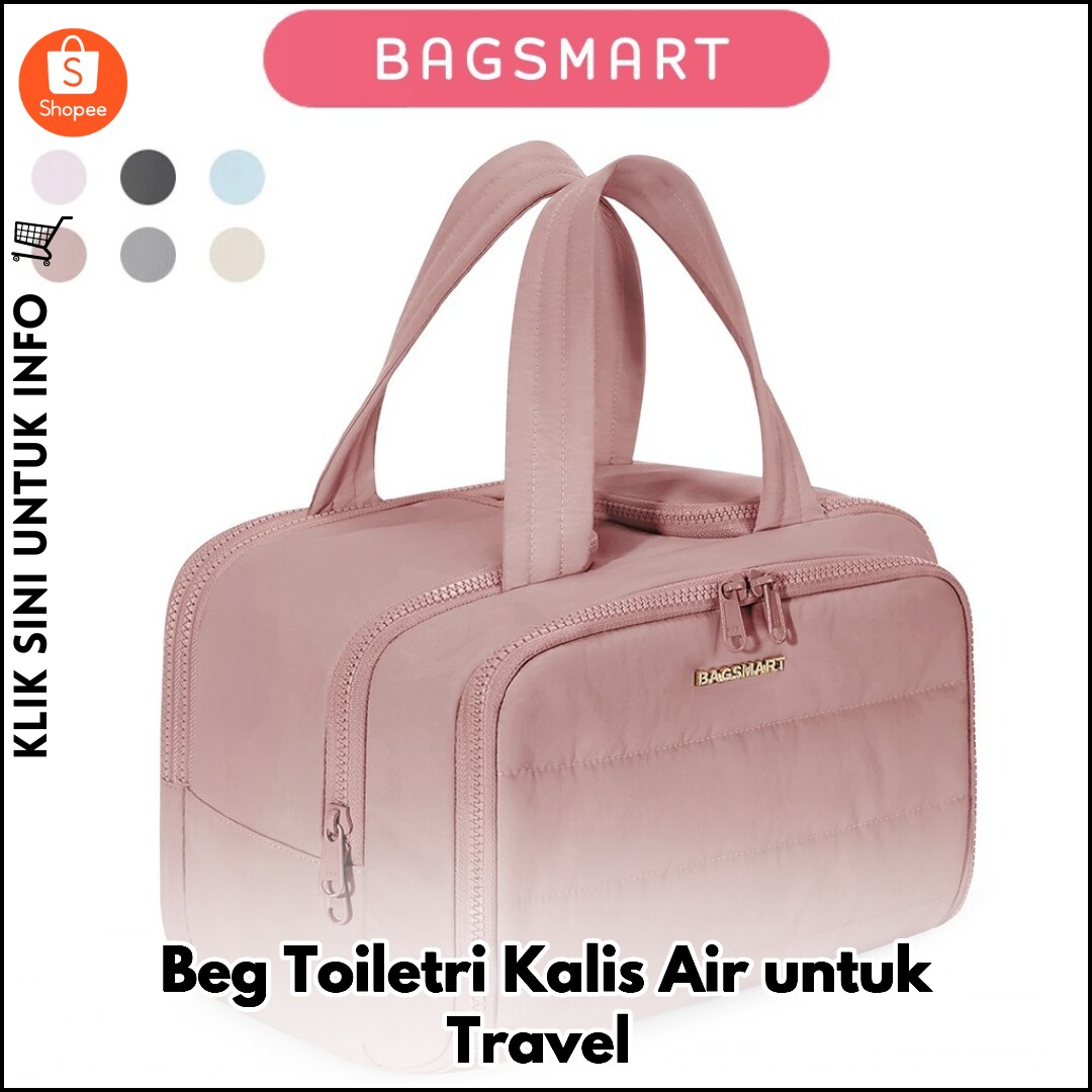 Beg Toiletri Kalis Air untuk Travel