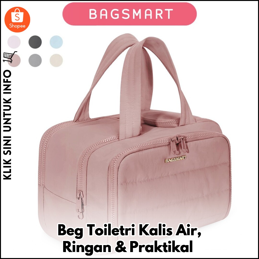 Beg Toiletri Kalis Air, Ringan & Praktikal
