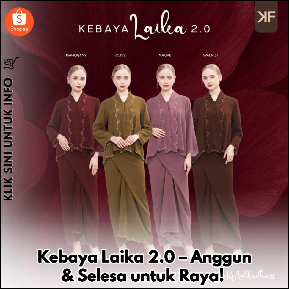 Kebaya Raya Elegan, Siap Pakai & Nampak Mahal!