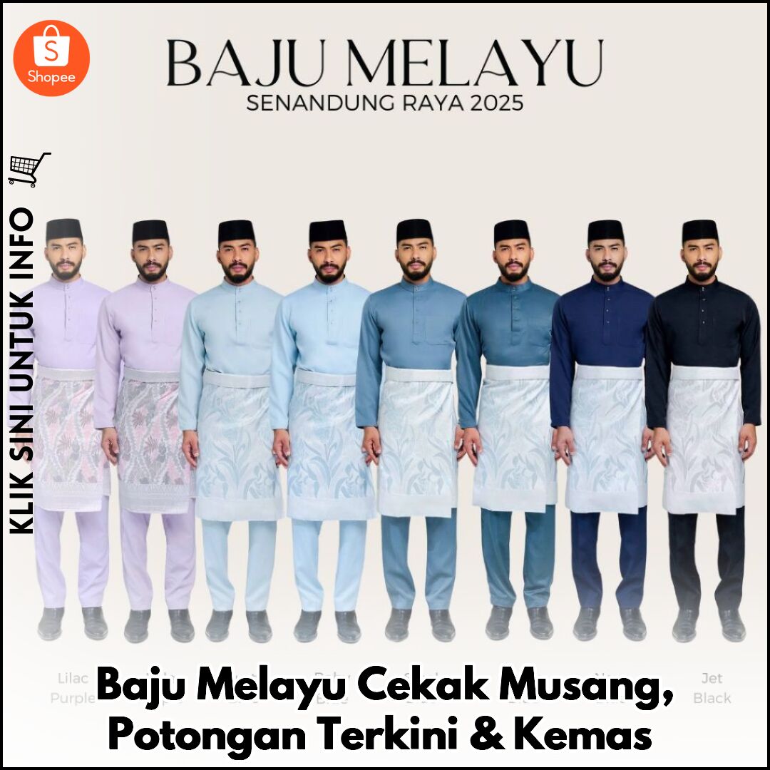 Baju Melayu Cekak Musang, Potongan Terkini & Kemas