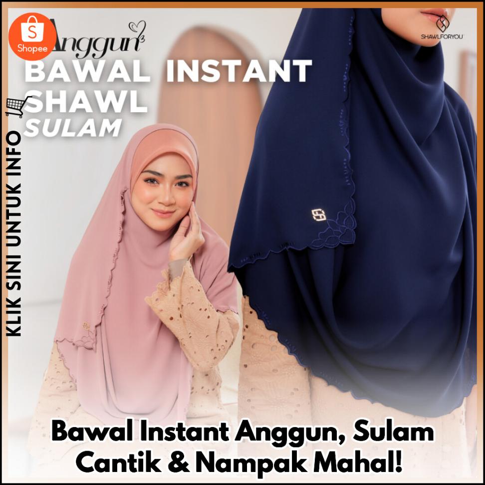 Bawal Instant Anggun, Sulam Cantik & Nampak Mahal!