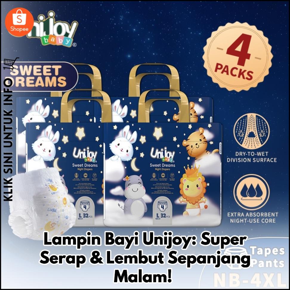 Lampin Bayi Unijoy: Super Serap & Lembut Sepanjang Malam!