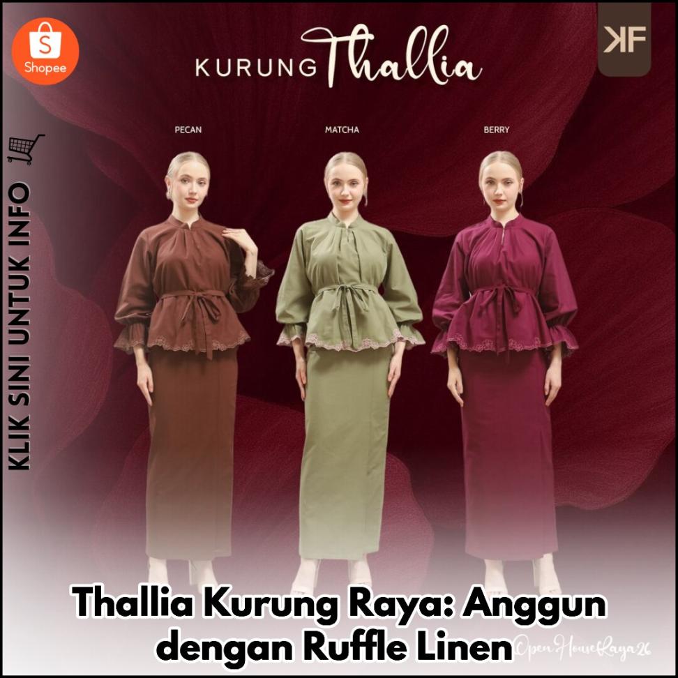 Thallia Kurung Raya: Anggun dengan Ruffle Linen