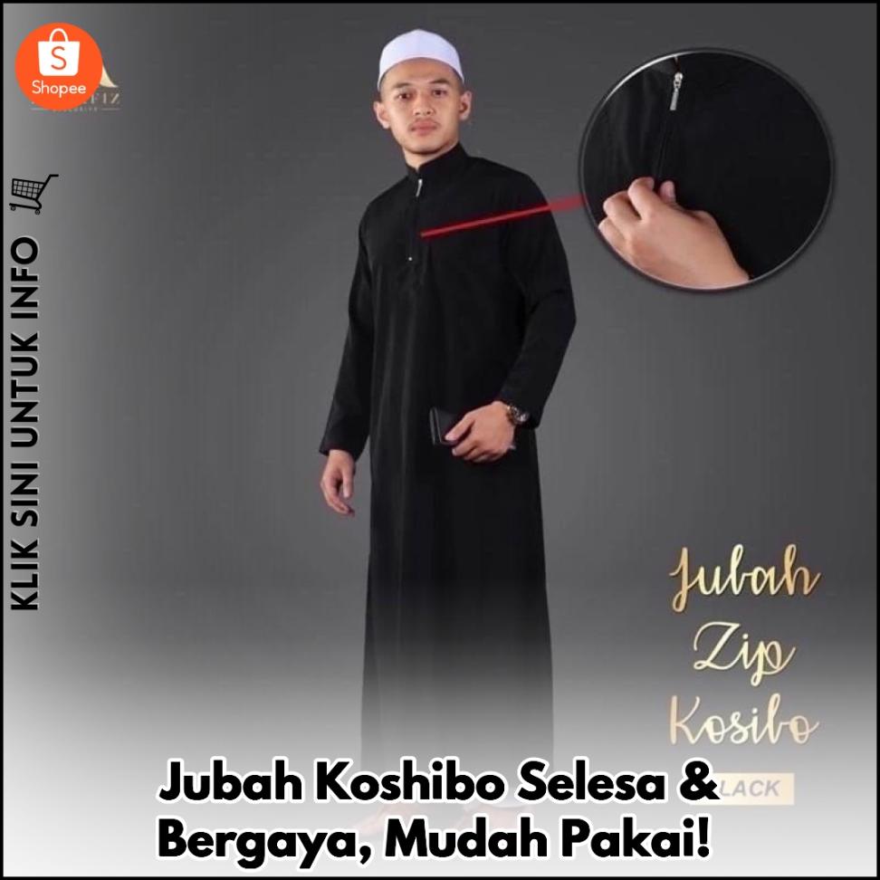 Jubah Koshibo Selesa & Bergaya, Mudah Pakai!