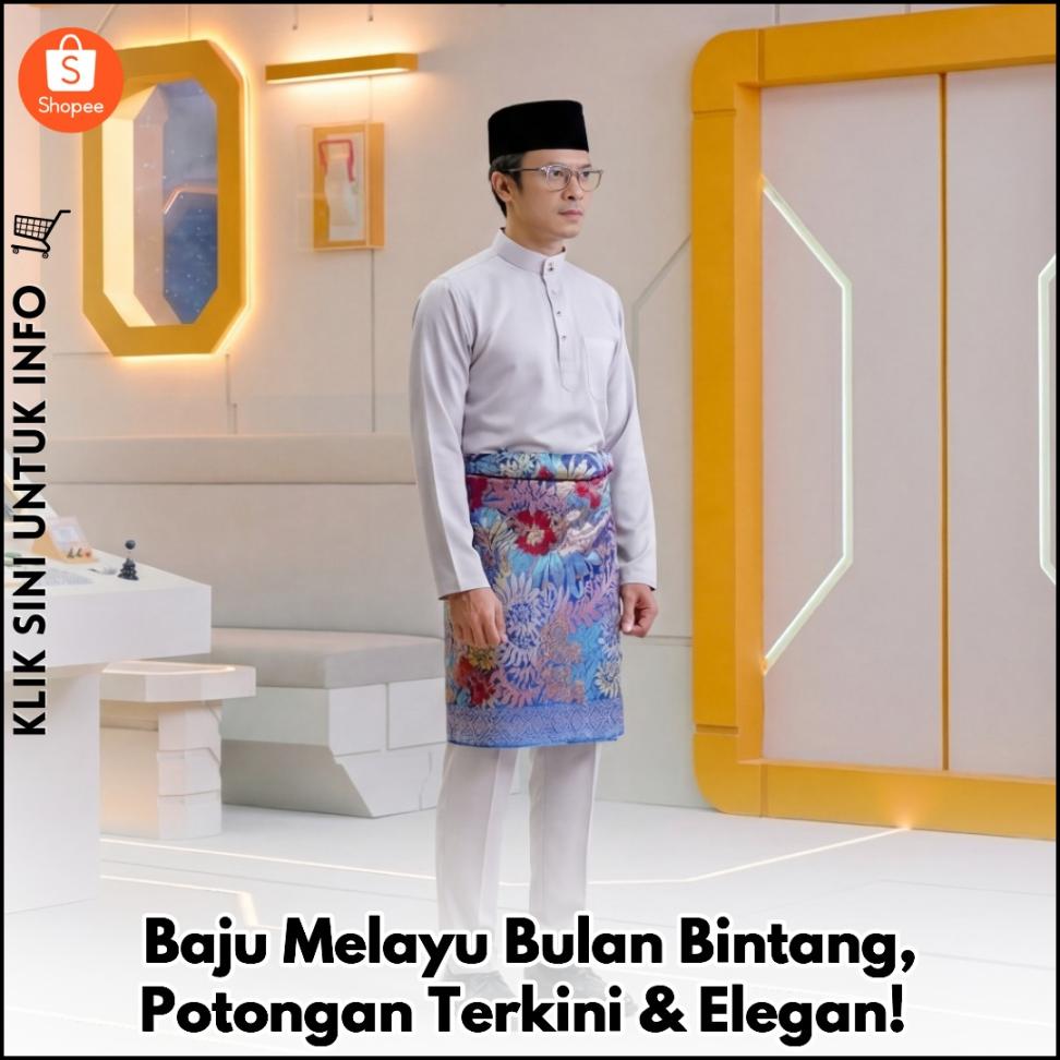 Baju Melayu Bulan Bintang, Potongan Terkini & Elegan!