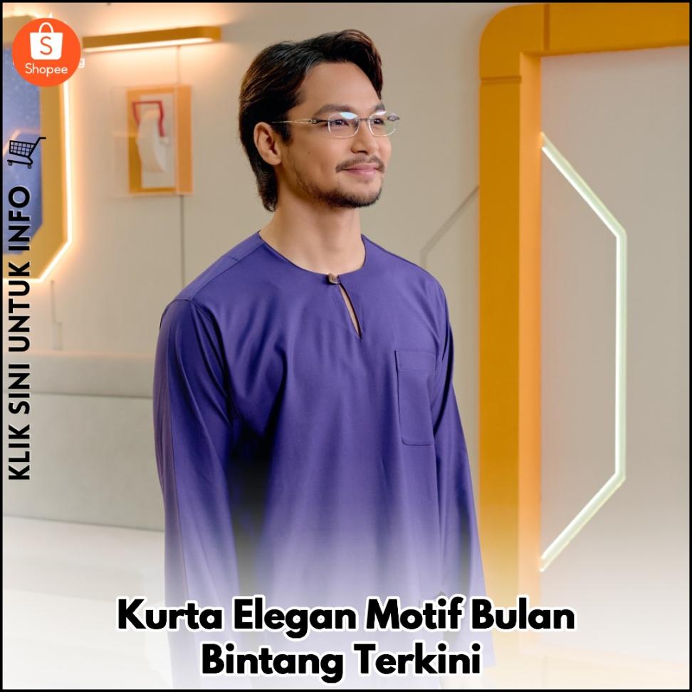 Kurta Elegan Motif Bulan Bintang Terkini