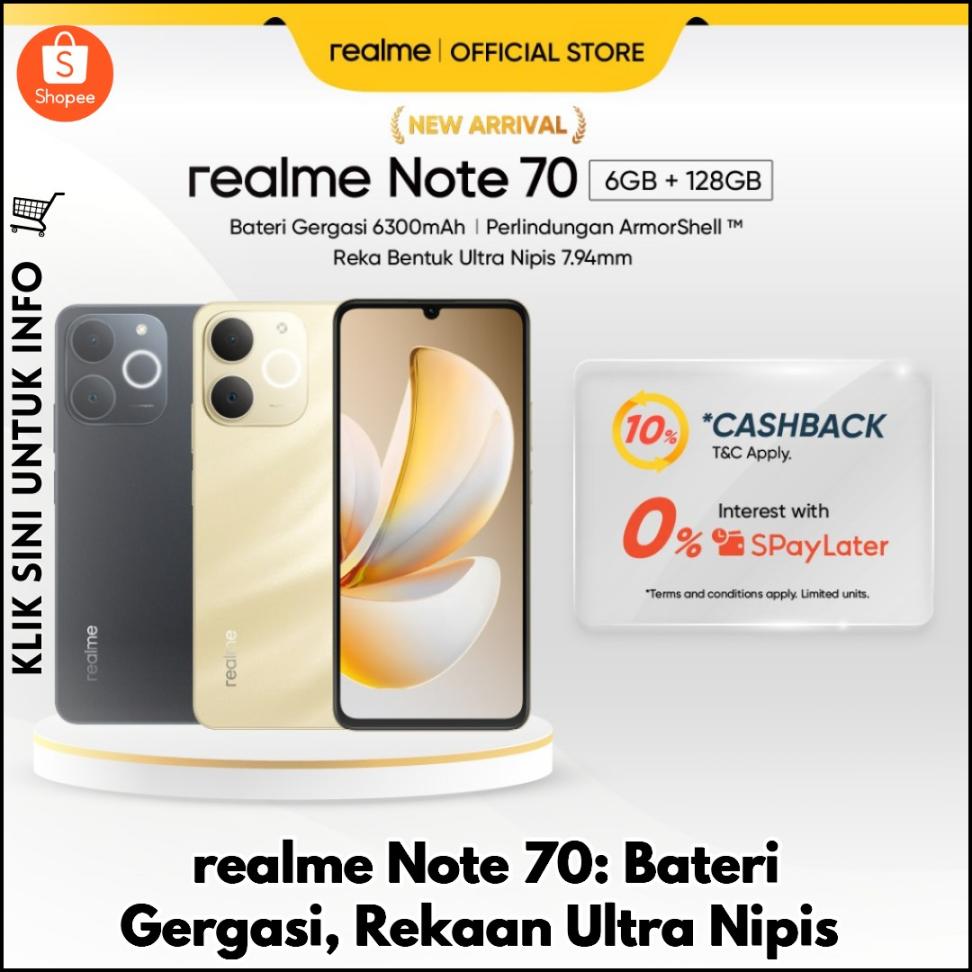 realme Note 70: Bateri Gergasi, Rekaan Ultra Nipis