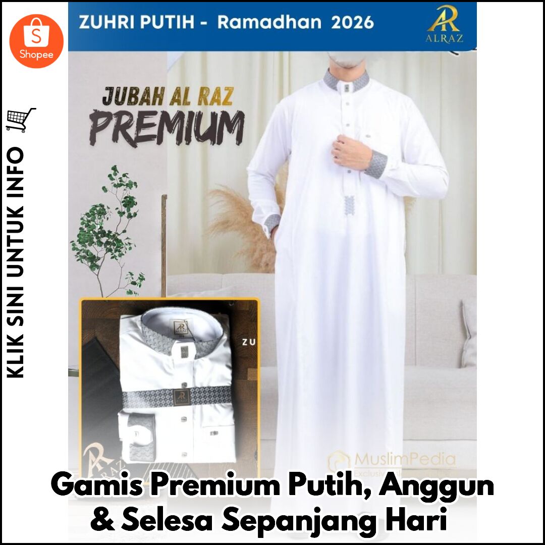 Gamis Premium Putih, Anggun & Selesa Sepanjang Hari