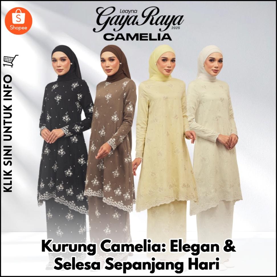 Kurung Camelia: Elegan & Selesa Sepanjang Hari