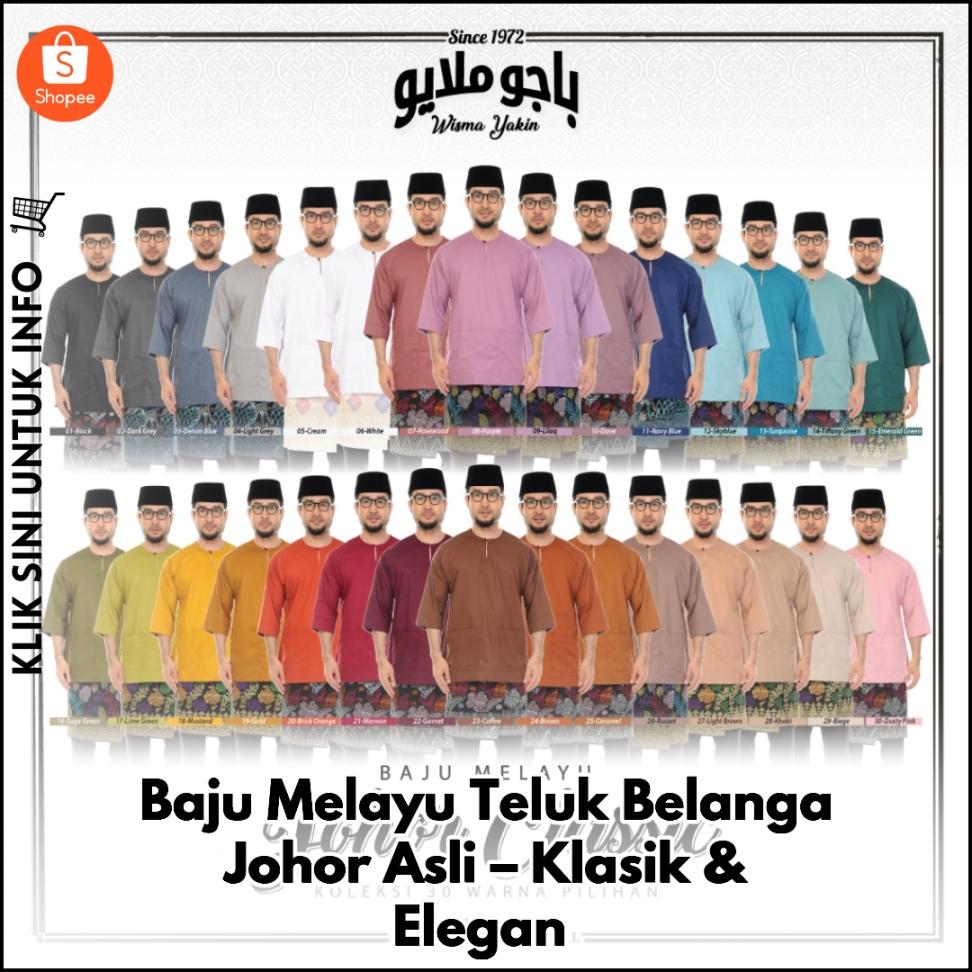 Baju Melayu Teluk Belanga Johor Asli – Klasik & Elegan