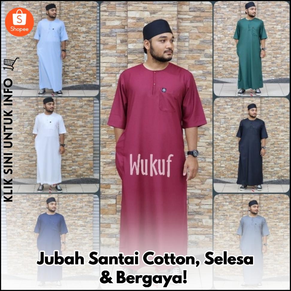Jubah Santai Cotton, Selesa & Bergaya!