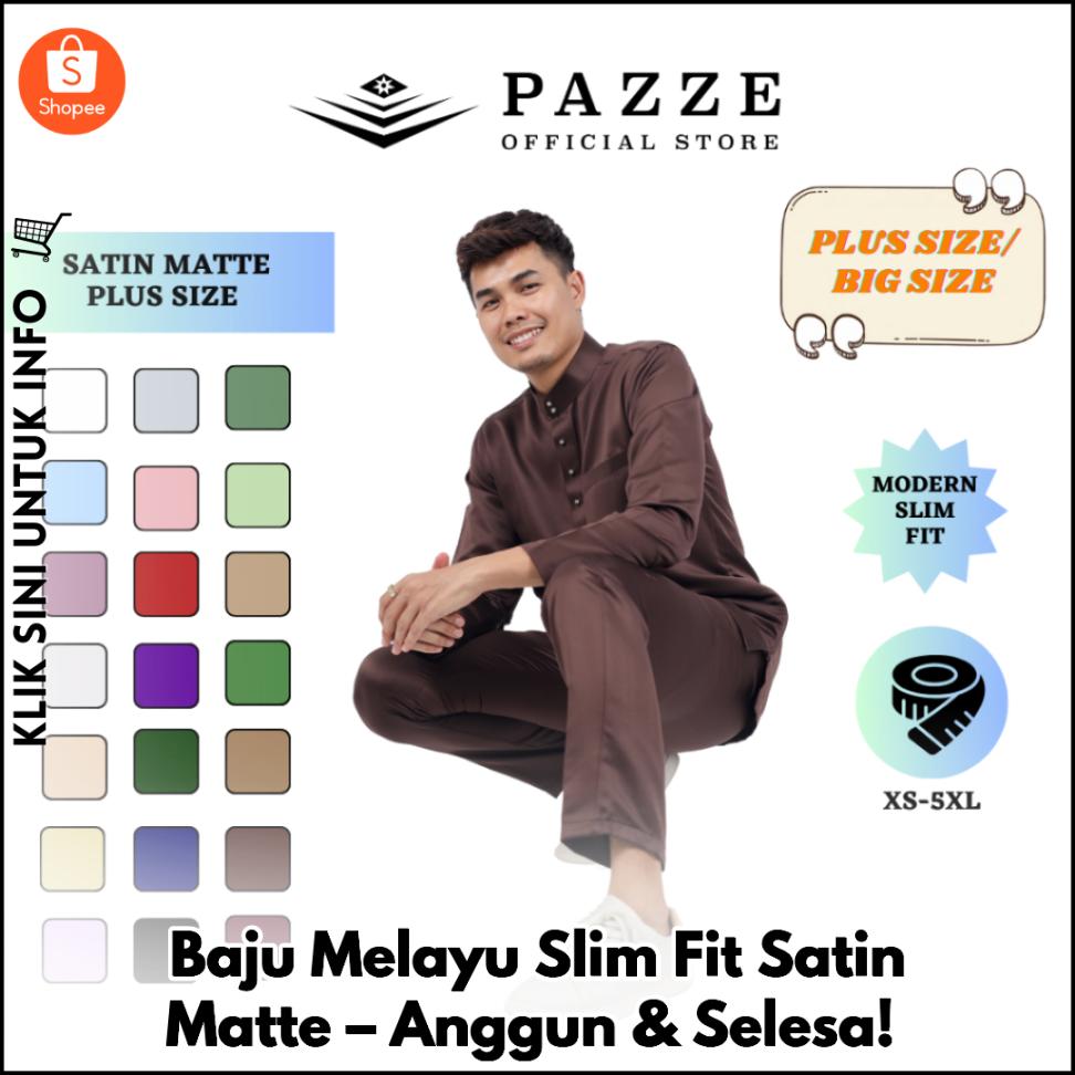 Baju Melayu Slim Fit Satin Matte – Anggun & Selesa!