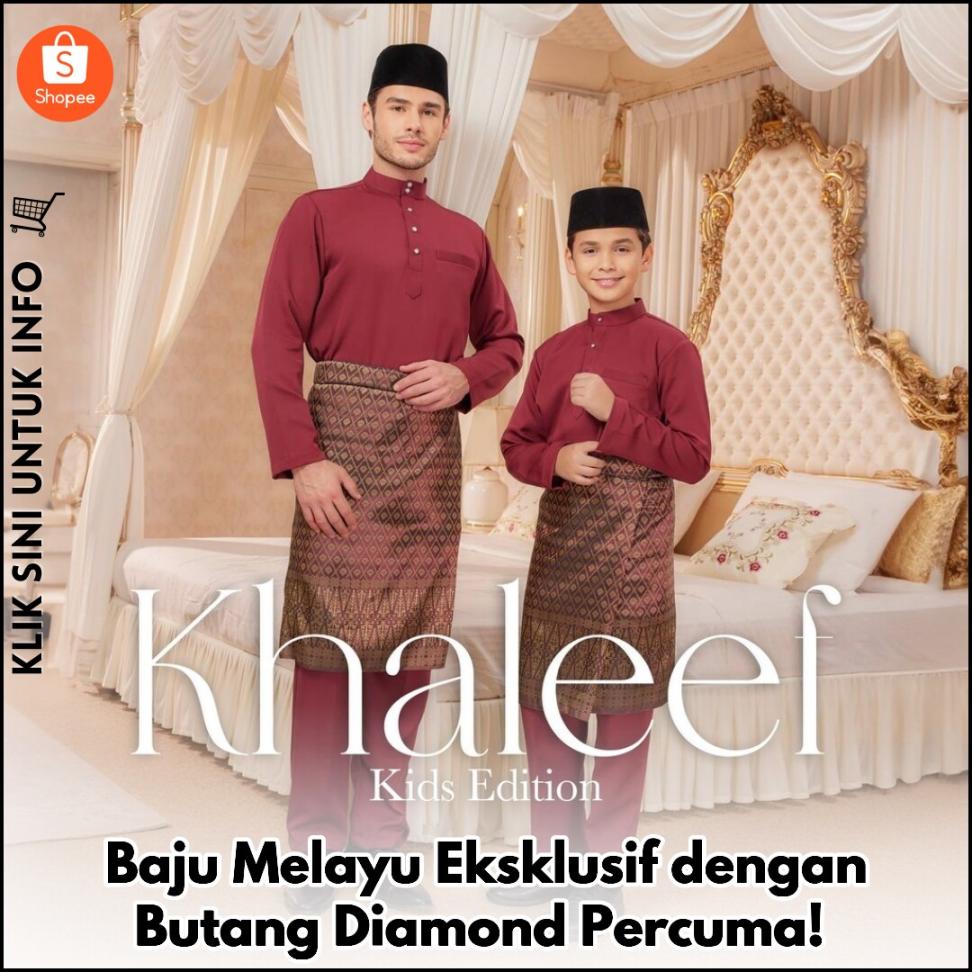 Baju Melayu Eksklusif dengan Butang Diamond Percuma!