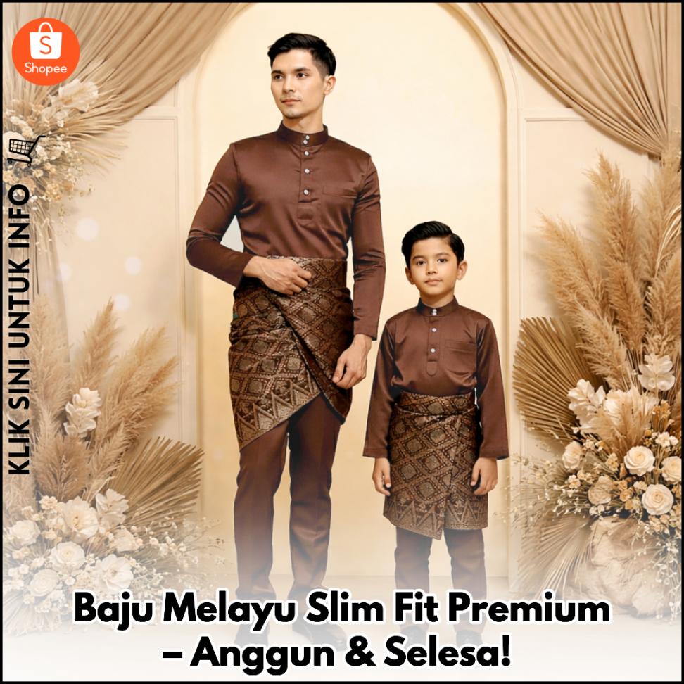 Baju Melayu Slim Fit Premium – Anggun & Selesa!
