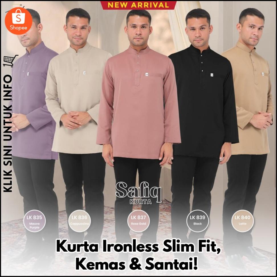 Kurta Ironless Slim Fit, Kemas & Santai!