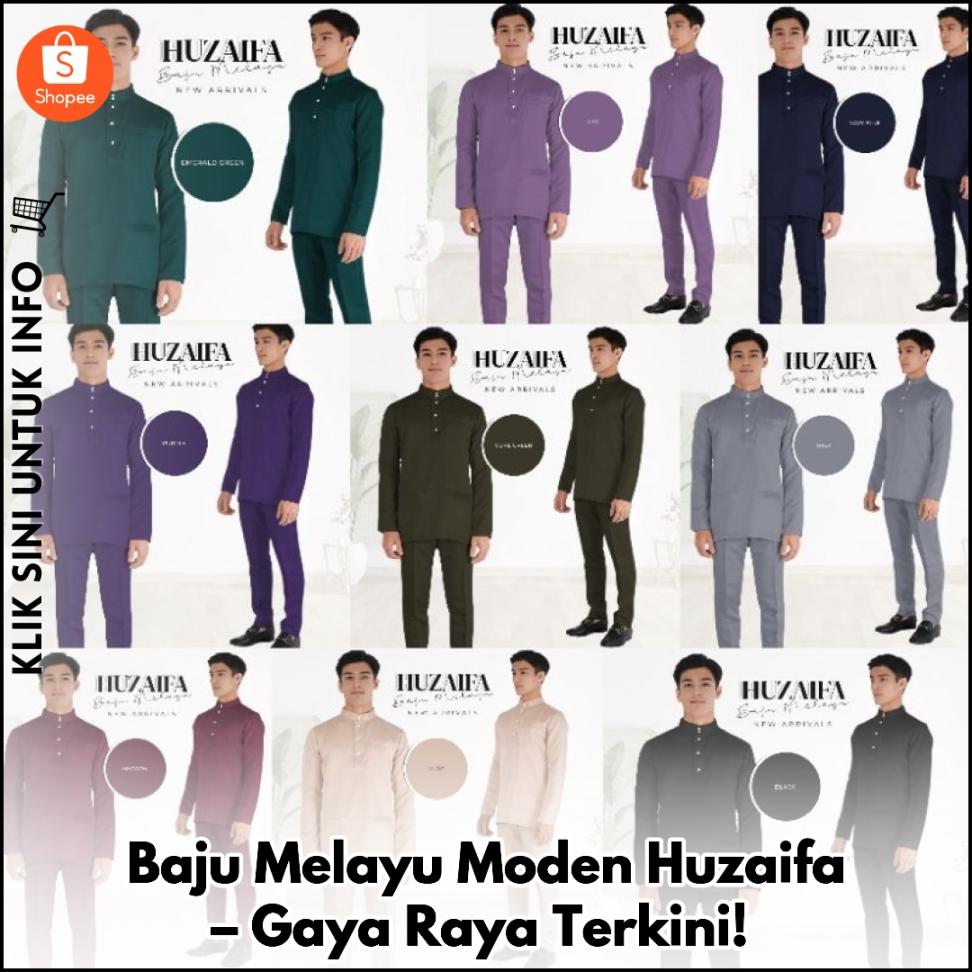 Baju Melayu Moden Huzaifa – Gaya Raya Terkini!