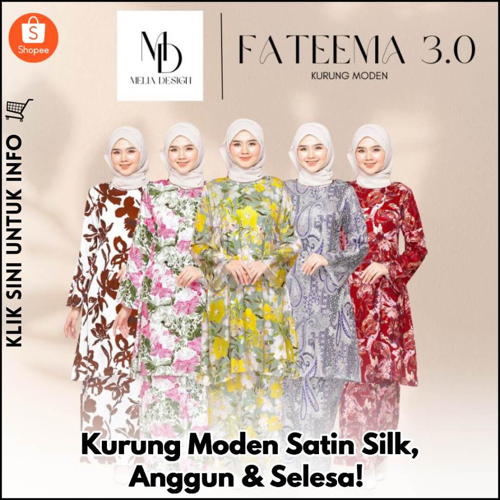 Kurung Moden Satin Silk, Anggun & Selesa!