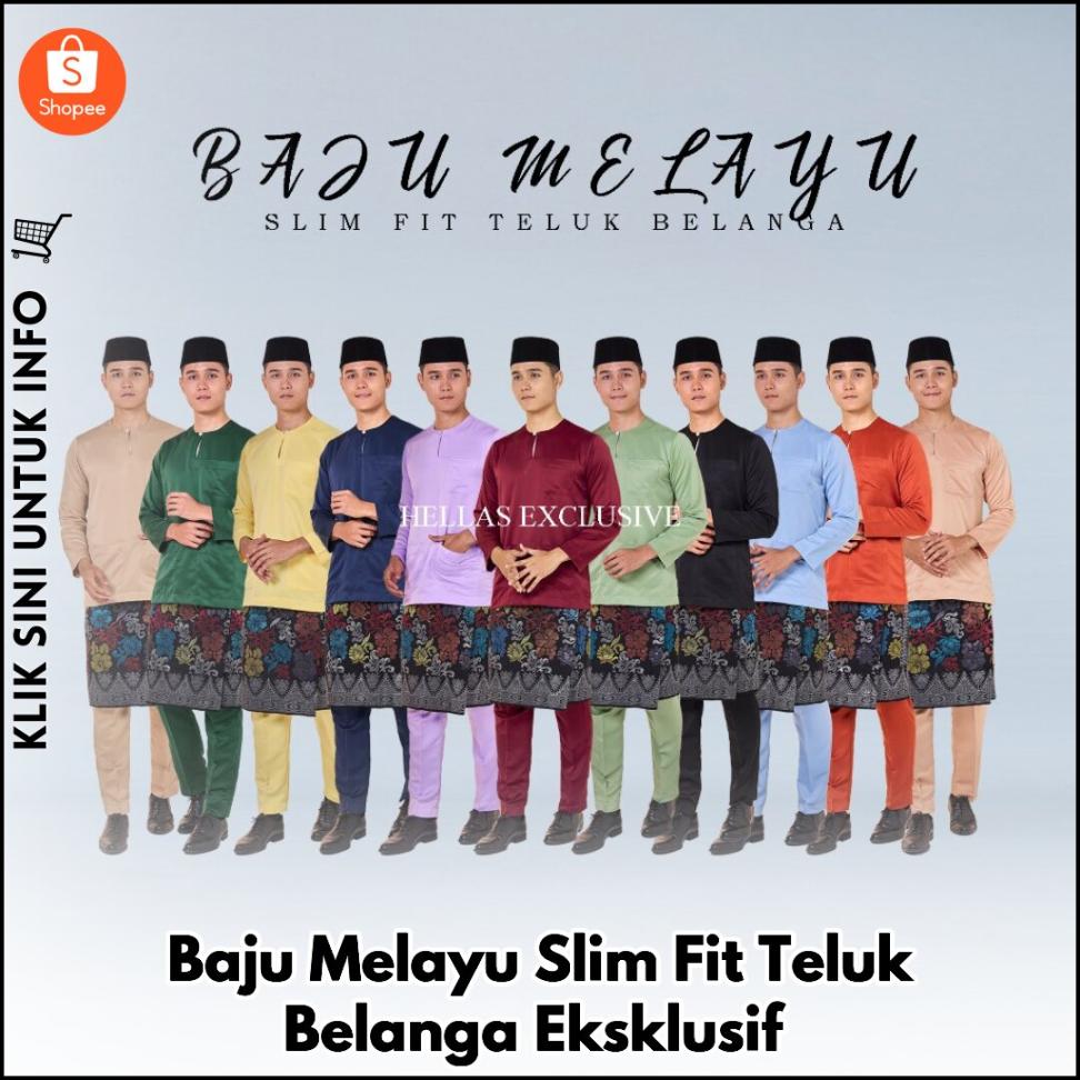 Baju Melayu Slim Fit Teluk Belanga Eksklusif