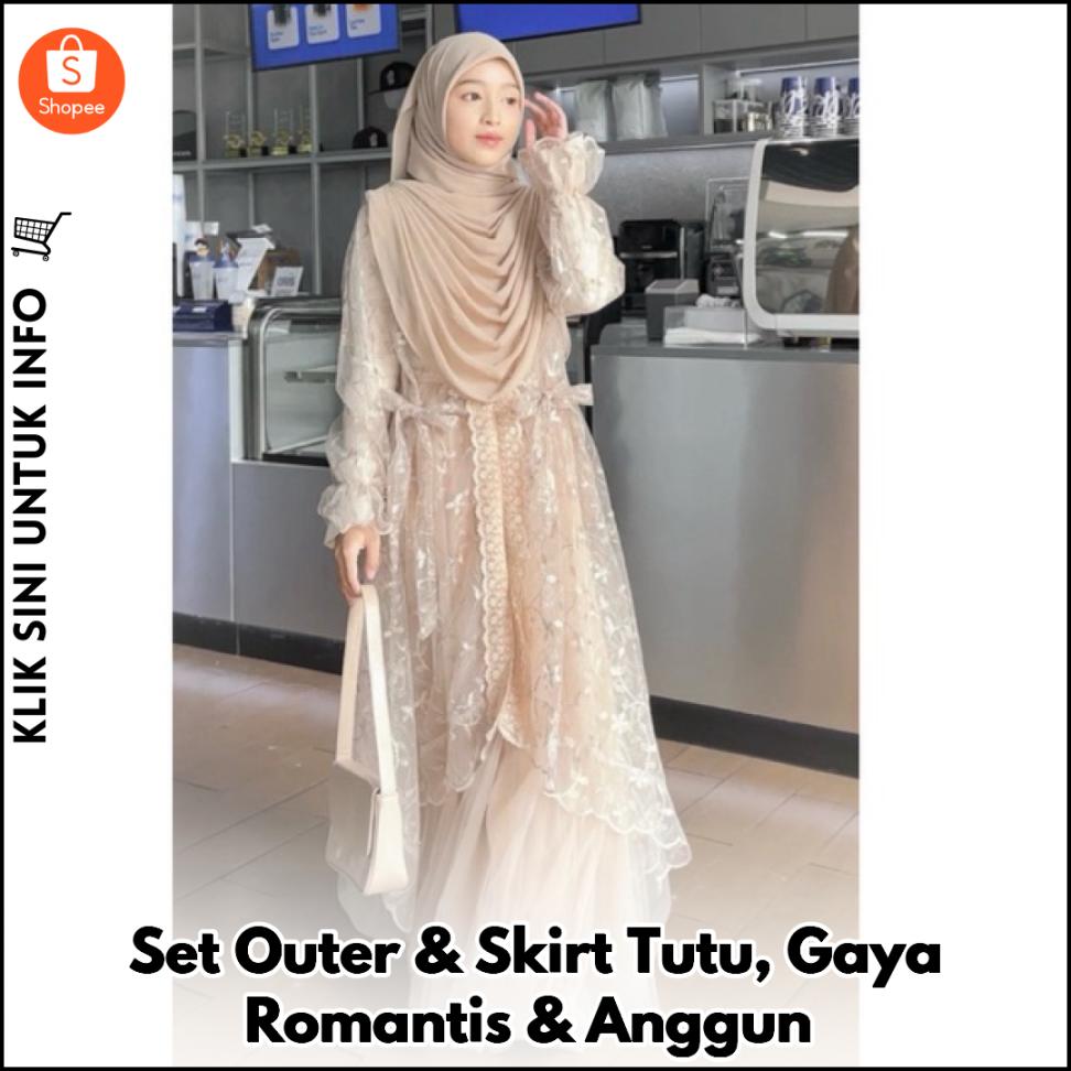 Set Outer & Skirt Tutu, Gaya Romantis & Anggun