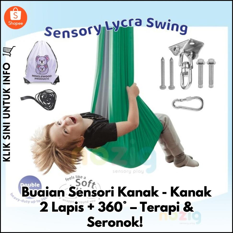 Buaian Sensori Kanak-Kanak 2 Lapis + 360° – Terapi & Seronok!