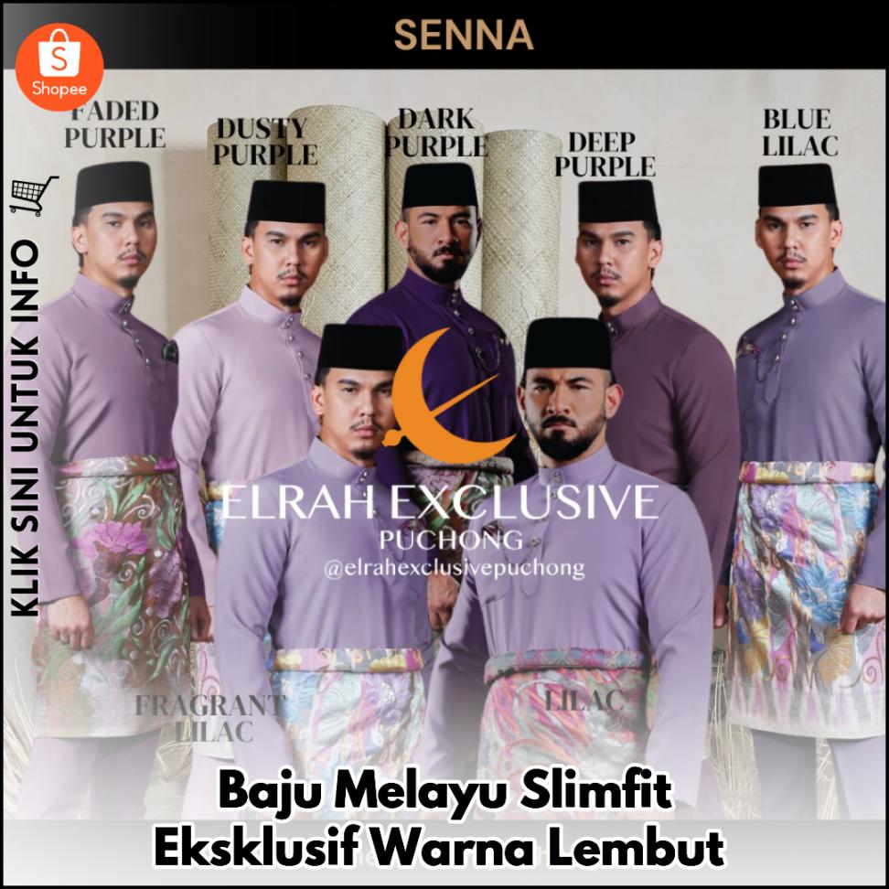 Baju Melayu Slimfit Eksklusif Warna Lembut