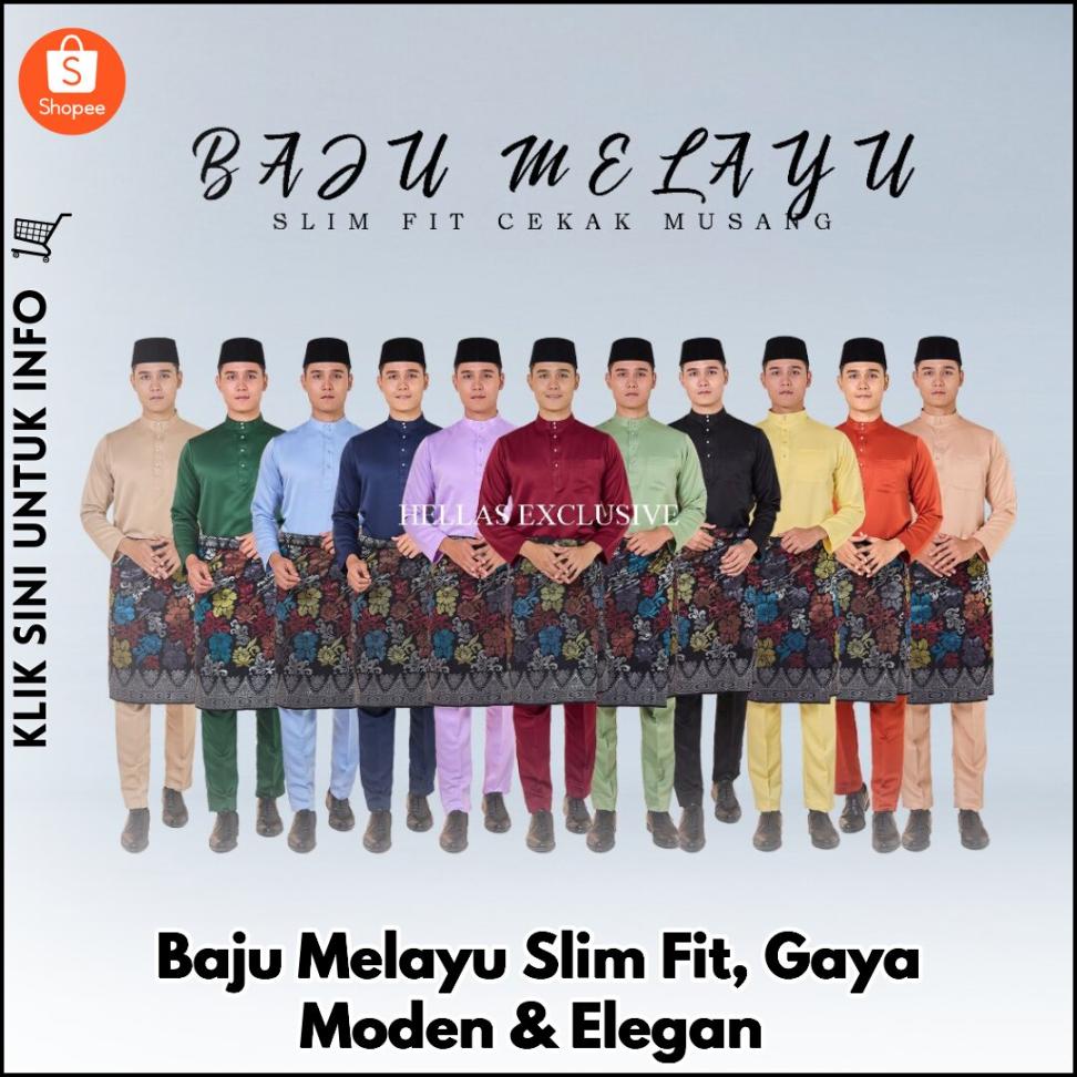 Baju Melayu Slim Fit, Gaya Moden & Elegan