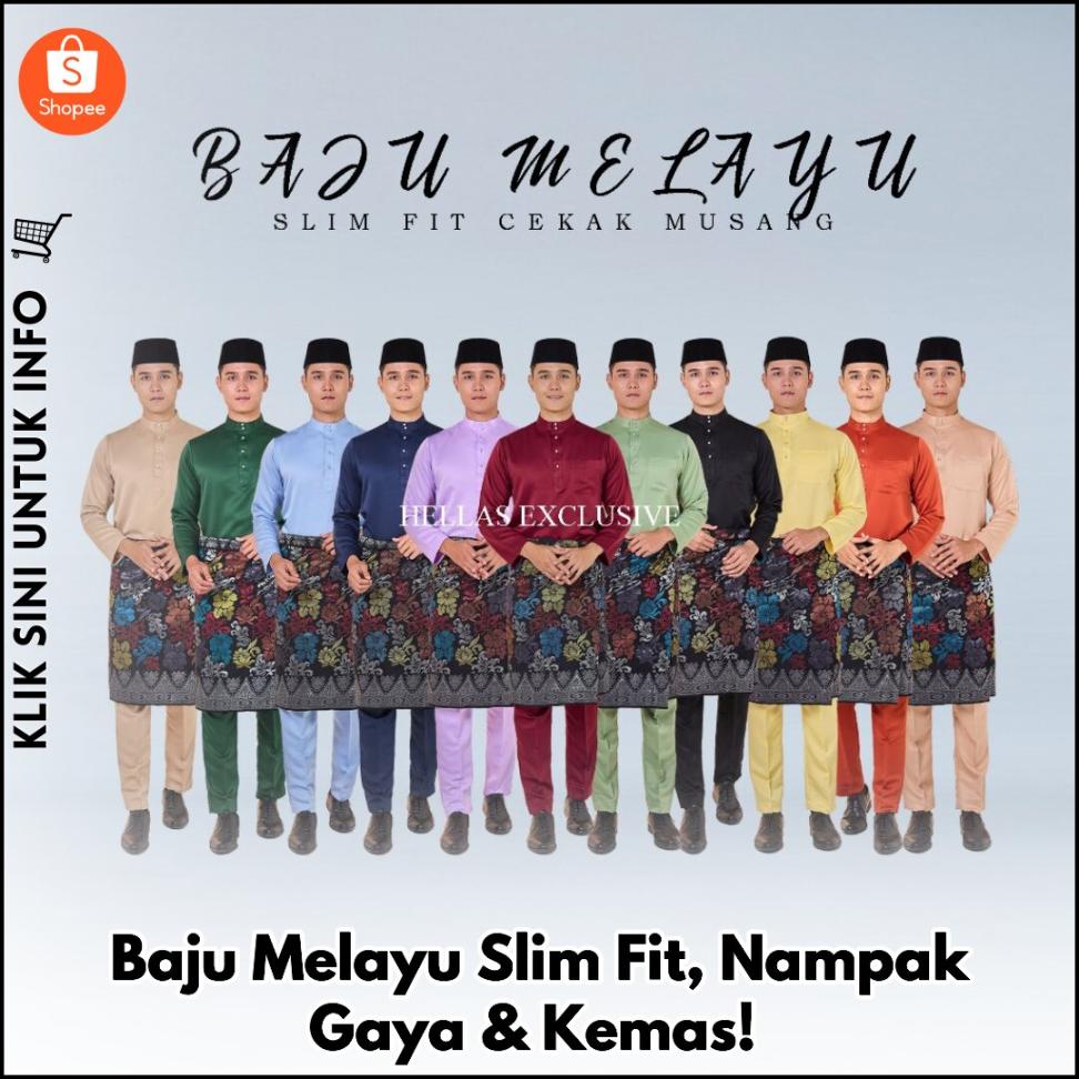 Baju Melayu Slim Fit, Gaya Moden & Elegan