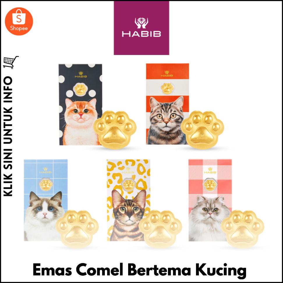 Emas Comel Bertema Kucing
