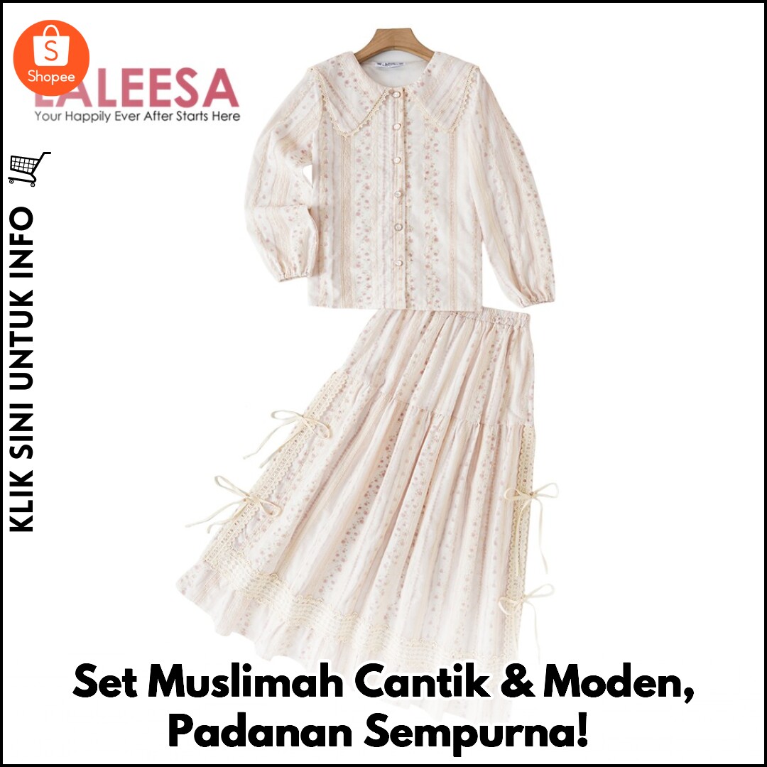 Set Muslimah Cantik & Moden, Padanan Sempurna!