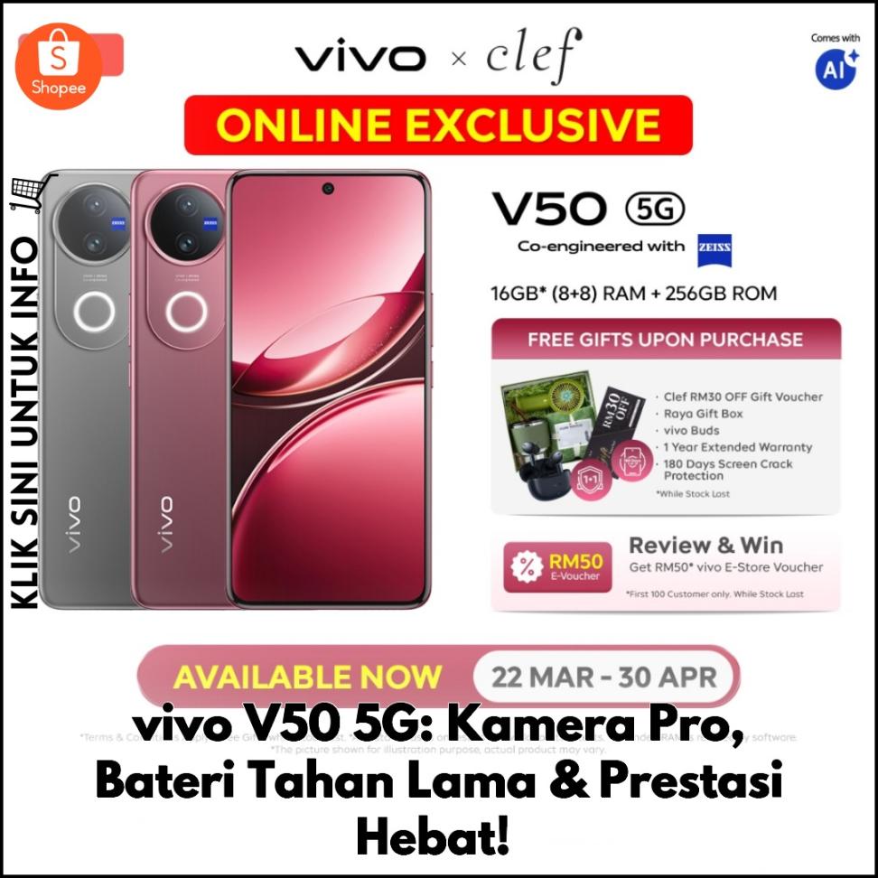 vivo V50 5G: Kamera Pro, Bateri Tahan Lama & Prestasi Hebat!