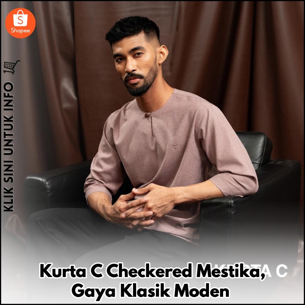Kurta C Checkered Mestika, Gaya Klasik Moden