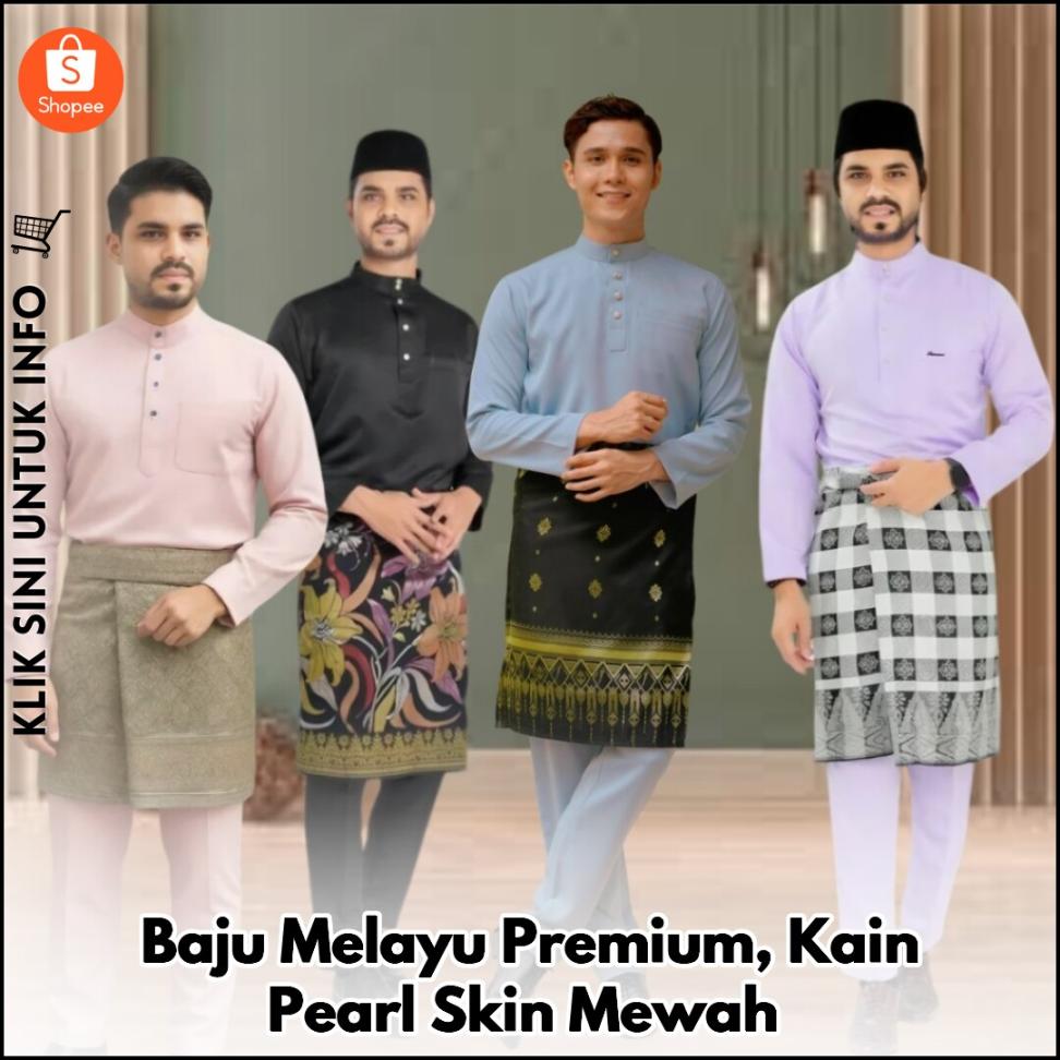 Baju Melayu Premium, Kain Pearl Skin Mewah