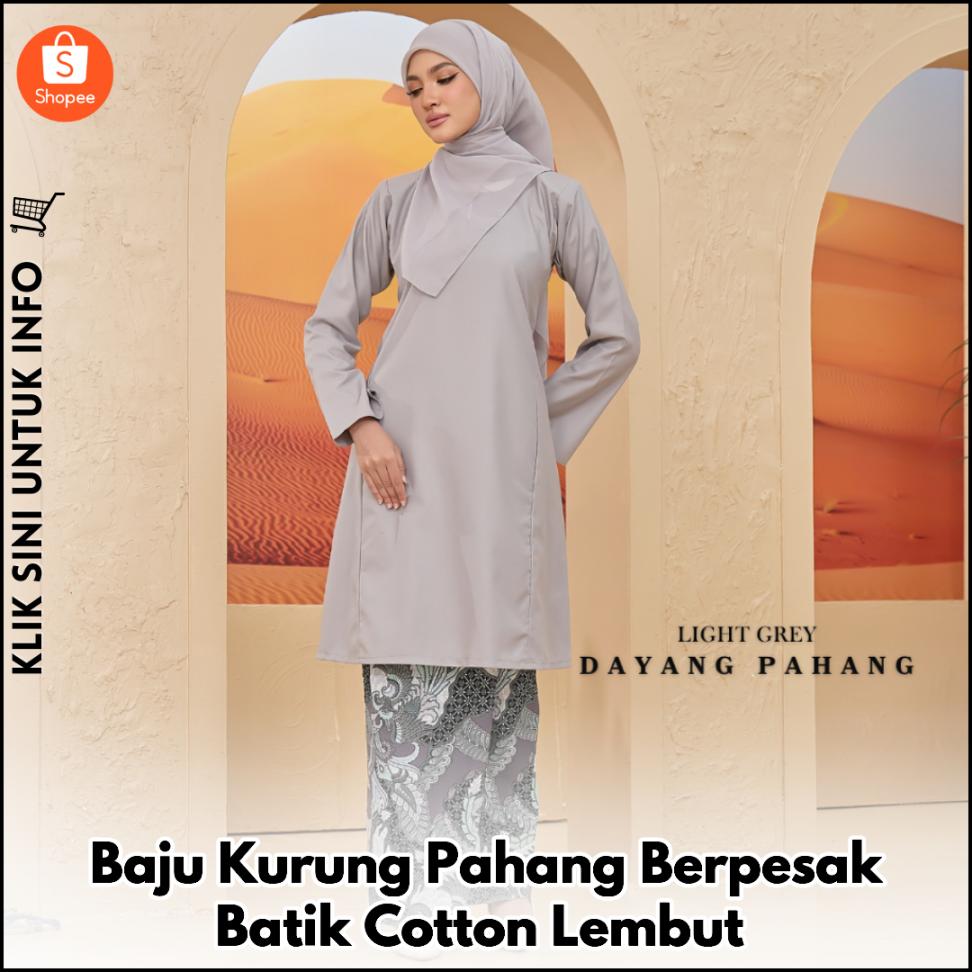 Baju Kurung Pahang Berpesak Batik Cotton Lembut
