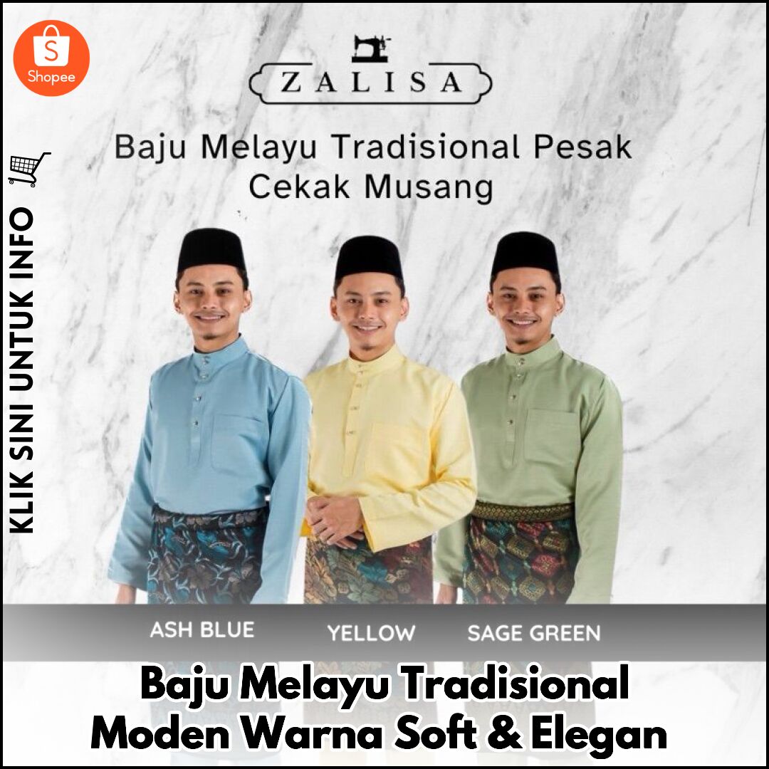 Baju Melayu Tradisional Moden Warna Soft & Elegan