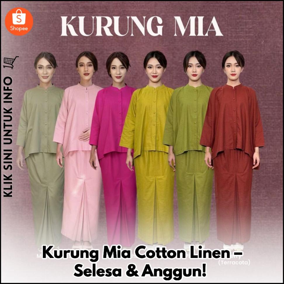 Kurung Mia Cotton Linen – Selesa & Anggun!