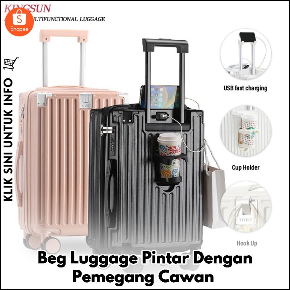 Beg Luggage Pintar Dengan Pemegang Cawan