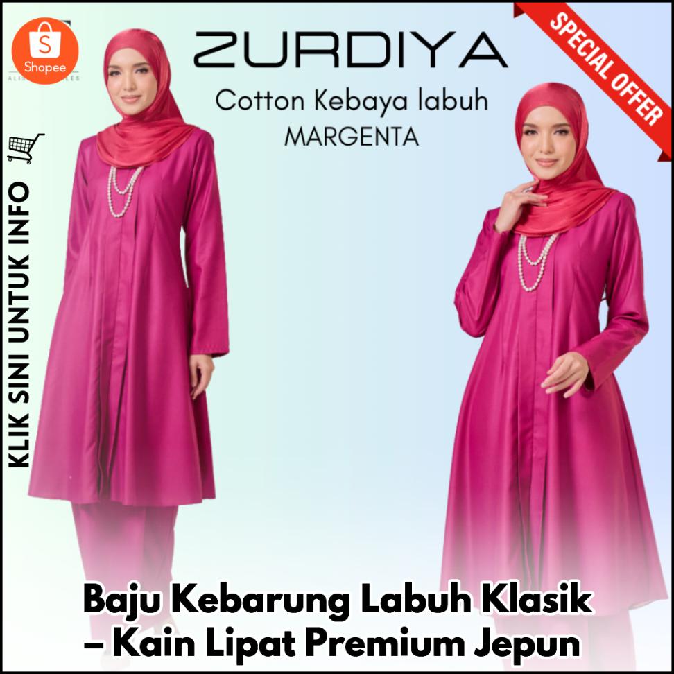 Baju Kebarung Labuh Klasik – Kain Lipat Premium Jepun