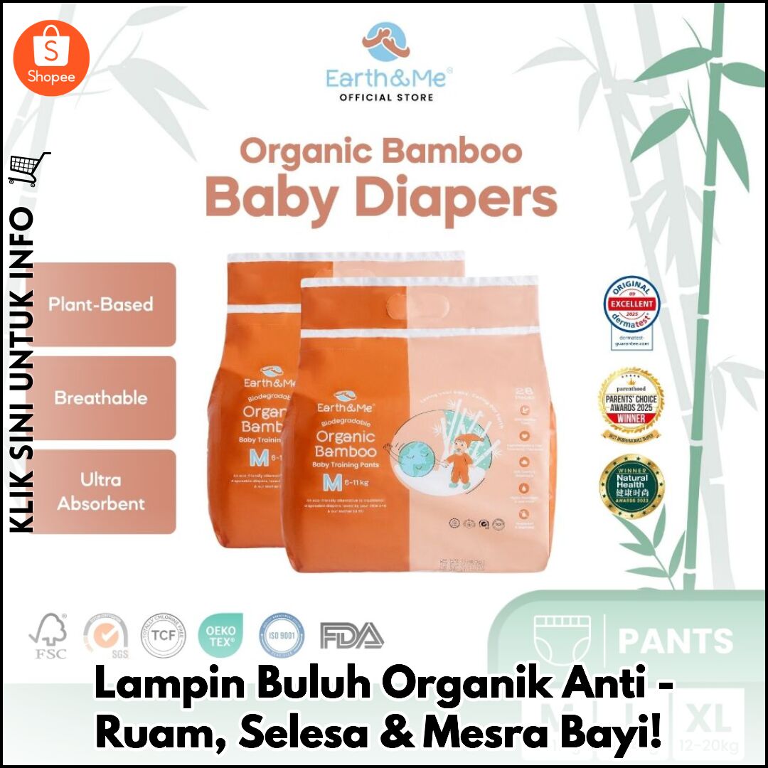 Lampin Buluh Organik Anti-Ruam, Selesa & Mesra Bayi!