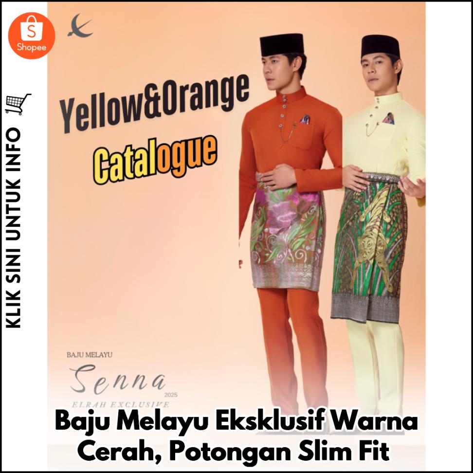 Baju Melayu Eksklusif Warna Cerah, Potongan Slim Fit