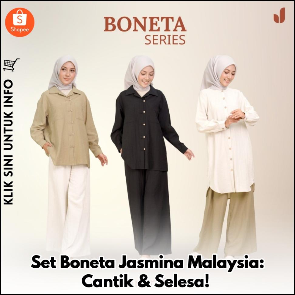 Set Boneta Jasmina Malaysia: Cantik & Selesa!