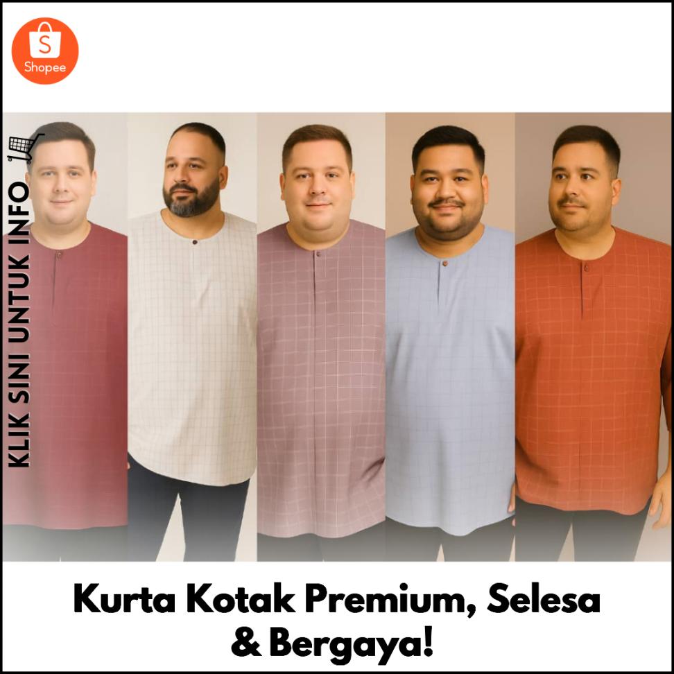 Kurta Kotak Premium, Selesa & Bergaya!